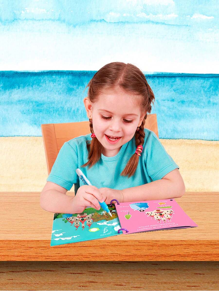 ELE-GATE Libro Mágico para Colorear Infantil Colorea Con Agua para Colorear Diferentes Diseños Libro Pintura Ilumina Con Agua - JUG.ST006 - Ver 1