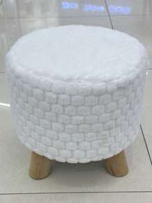 1pc Solid Random Color Stool Cover, Modern Polyester Stool Seat Slipcover For Home