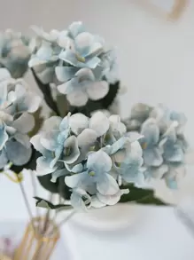 1 Pieza / 3 Piezas Ramo de flores de hortensias artificiales, plantas falsas para decoración de habitación, decoración de otoño, decoración de flores falsas para jardín, centros de mesa, decoración de fiesta de cumpleaños, decoración de boda, cesta de flores, flores para la novia, decoración del hogar, comedor, dormitorio, decoración de alféizar de ventana, decoración de jarrones, regalo del Día de San Valentín, decoración de Año Nuevo, jardín al aire libre, inicio de temporada escolar, Día de San Valentín, regalo