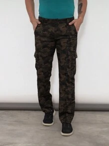 Calça Masculina Cargo - Verde Militar - Visão 4