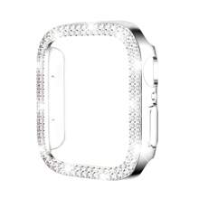 1 个双扣水钻嵌入式半盖 PC 表壳适用于 38/40/41/42/44/45/49 毫米 Apple Watch Ultra/SE/9/8/7/6/5/4/3/2/1，防刮擦、防震，兼容 Apple Watch Series 10 42 毫米 46 毫米