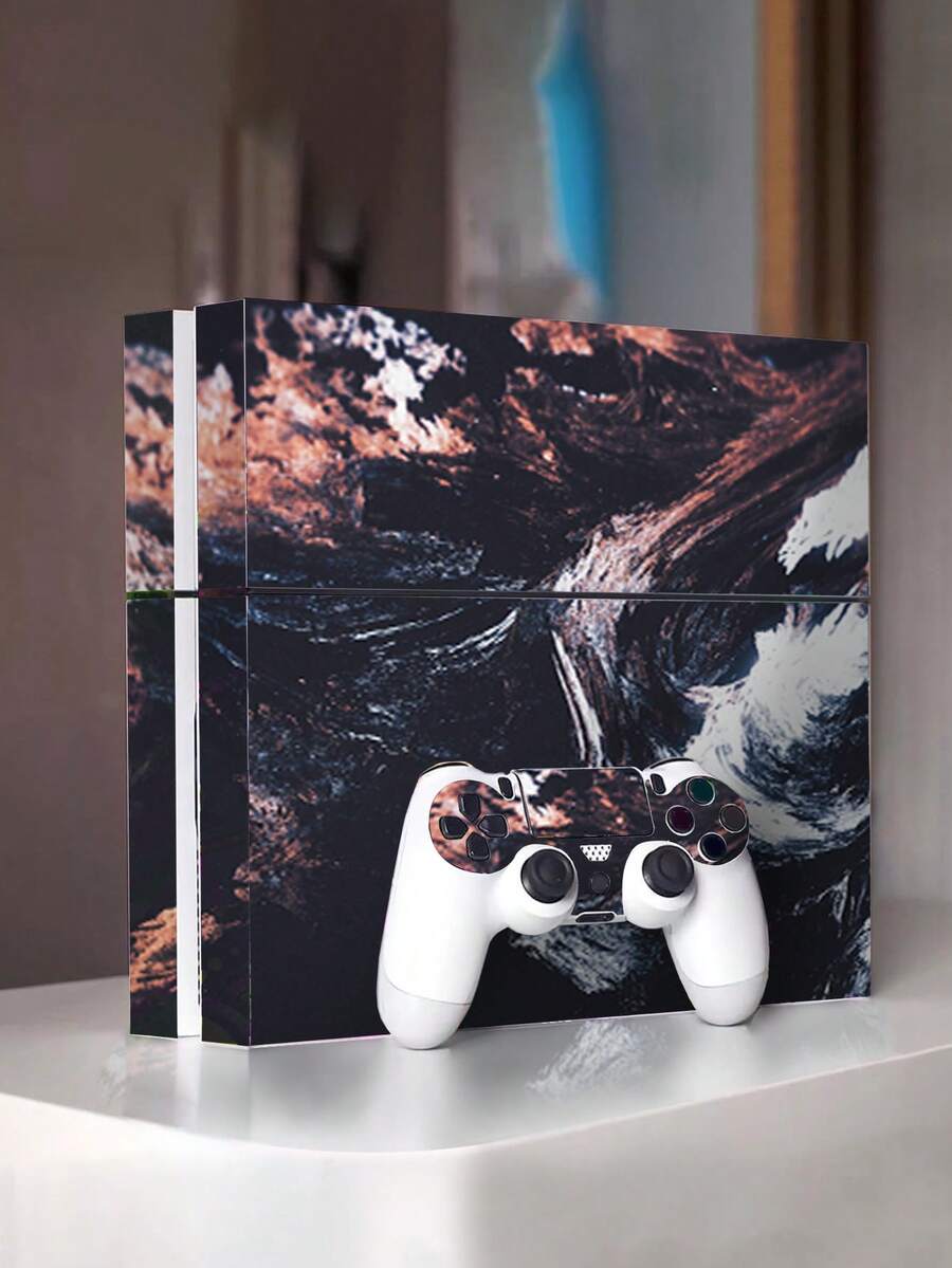 1 Juego De Pegatinas De Piel Impresas Compatibles Con La Consola Ps4 (3 Unidades/juego) - Multicolor - Ver 1