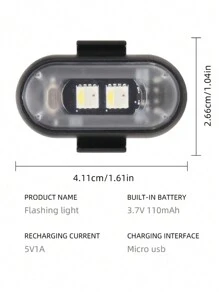 1 Ensemble De Feux D'avertissement Led Rgb Pour Motos, Feux De Signalisation Pour Voiture, Drone Avec Télécommande, Indicateur 7 Couleurs, Mini Lumières De Sécurité Usb