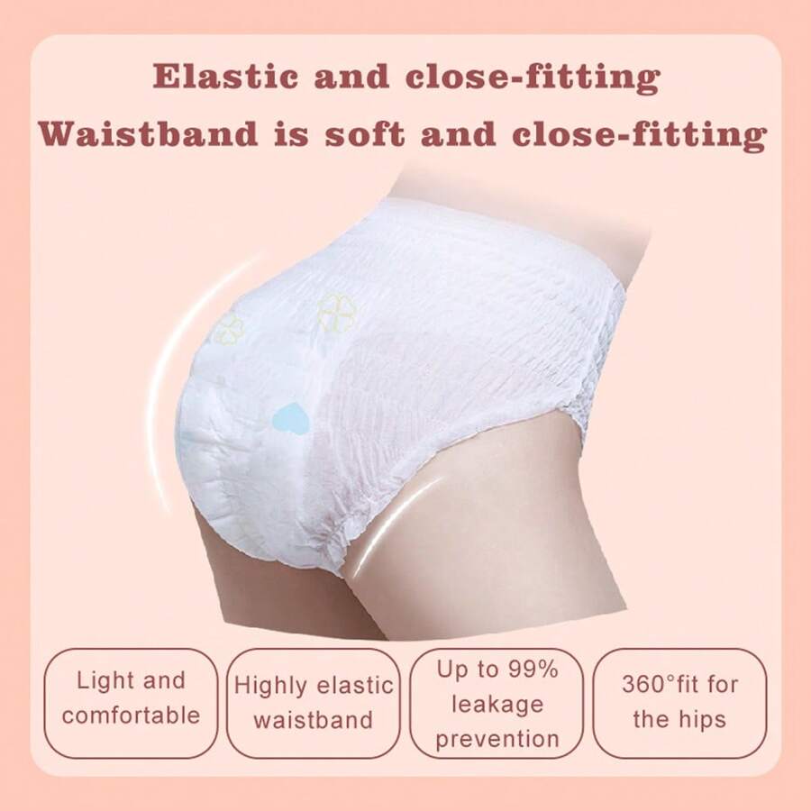Dryness Sleeping Pants Pants-Type Sanitary Napkin - White - View 1