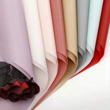 20 Piezas/pack Papel Impermeable Para Envolver Flores, Papel Coreano Recubierto De Plástico - begonia roja - Ver 6