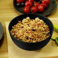 2/6入組中式拉麵碗,加厚大碗防掉落沙拉碗,商用黑色碗,適用於烏冬亞洲麵條義大利麵,輕量,耐用,耐高溫,易清洗 - 黑色 - 查看 6