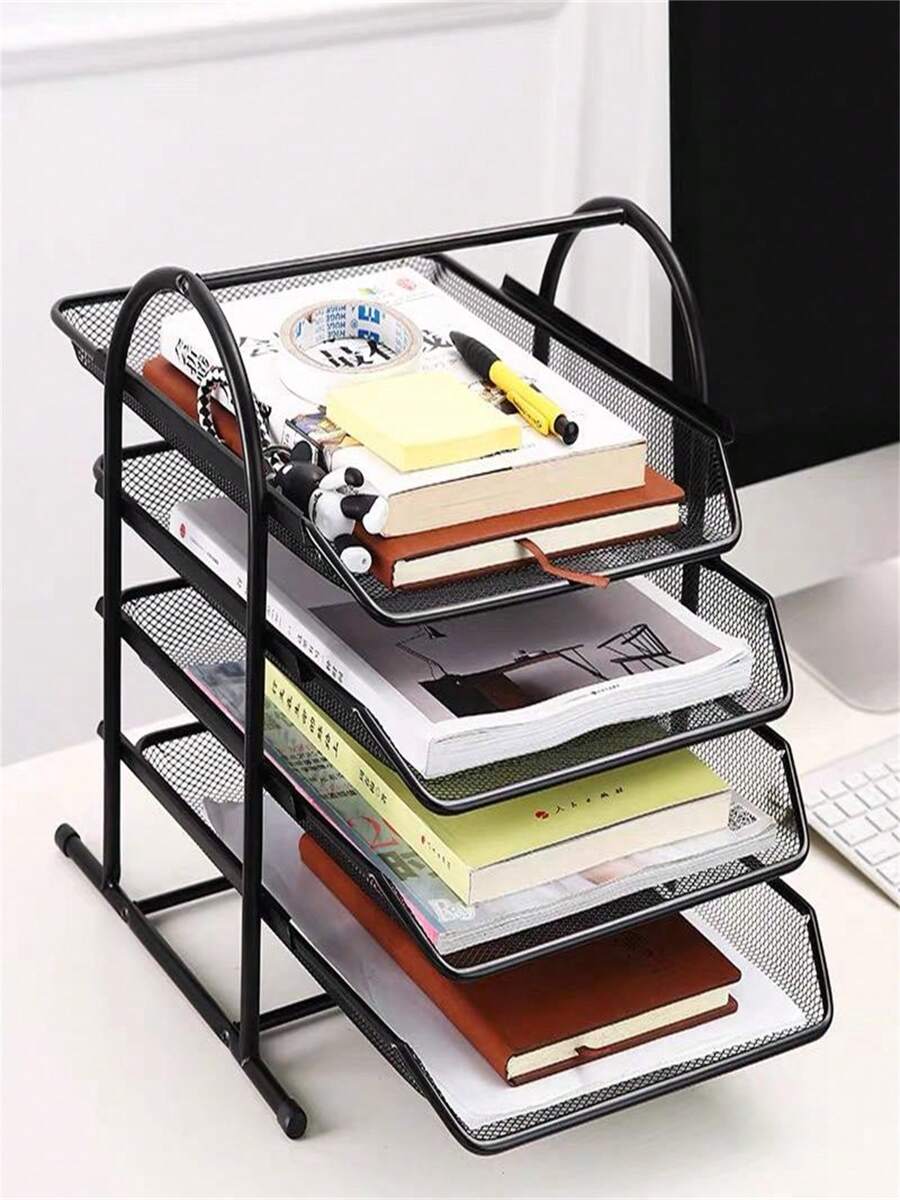 Desk And Drawer Storage - 黑色 - 查看 1