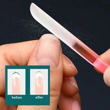 1入組多色奈米玻璃雙面指甲修甲檔&磨光器,適用於指甲彩繪和磨尖 - 粉色 - 查看 2