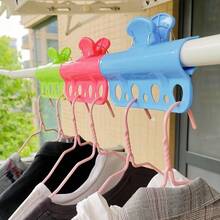 Cuerda Para Tender Ropa Resistente Al Viento Con Ganchos Y Clips Para La Ropa, Tendedero Para Secar Ropa Al Aire Libre - Verde - Ver 7