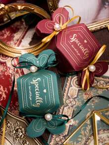 10pcs Simple Creative Green Gift Box, Candy Shape DIY Chocolates Package Box For Birthday Party Wedding Christmas Valentine's Day Spring Festival Gift Decoration - Green - View 6