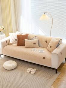 1 Miếng Màu thuần Sang trọng Bọc ghế sofa , Không trượt Sofa Chỗ ngồi & Chỗ dựa lưng & Bọc tay vịn , Tất cả các mùa - Cà phê nâu - Xem 9