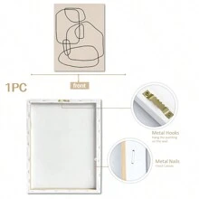 1pc Finished Bohemian Abstract Wall Framed Painting, Wall Art Poster, Living Room Decorative Painting, Modern Furniture Art, Minimalist Style, The Ideal Gift For The Living Room In The Bedroom Corridor, Wall Mounted, Can Be Hung Directly, Western Home Decor , Posters For Room, Maximalist Wall Decor , Room Decor Aesthetic, Room Decoration Stuff - Multicolor - View 5