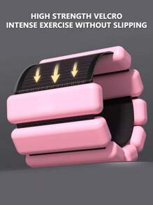 1對460g手腕/踝關節重量阻力訓練帶,室內有氧運動器材,矽膠,適用於瑜伽/普拉提 - 粉色 - 查看 6