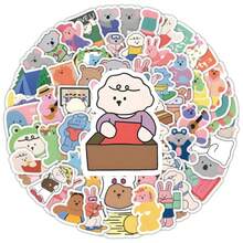 100入組/包可愛的卡通小熊貼紙,為ins風格裝飾而設,最適合裝飾杯子,筆記型電腦,行李箱,冰箱,手機,筆記本以及diy手工藝品；防水且粘性強,不殘留痕跡 - 彩色 - 查看 8