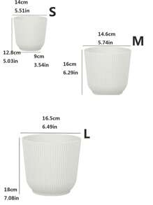 1pc Simple Nordic Style Round Flower Pot With Large Caliber And Thickened Material For Succulent Plants