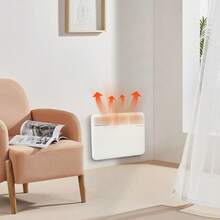 LUCKYERMORE 1000W Electric Heater Under Desk Wall Mount/Freestanding Adjustable Thermostat No Fan No Dust Blowing - trắng - Xem 1