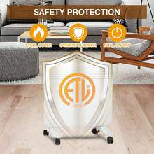 LUCKYERMORE 1000W Electric Heater Under Desk Wall Mount/Freestanding Adjustable Thermostat No Fan No Dust Blowing - trắng - Xem 5