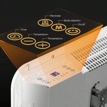 LUCKYERMORE 1000W Electric Heater Under Desk Wall Mount/Freestanding Adjustable Thermostat No Fan No Dust Blowing - trắng - Xem 2