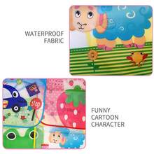 嬰兒長袖圍兜褲,帶防水層和防脫落功能,適用於男女寶寶 - 粉色 - 查看 3