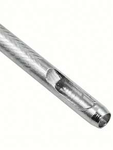 4件套皮革打孔工具套裝：輕鬆打造定制手錶錶帶和皮帶！ - 銀色 - 查看 5