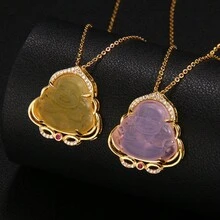 1pc Fashionable Pendant Necklace For Women, Daily Wear, Light Luxury And Niche Design - Pink - View 3