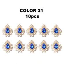 10pcs Gold Color Baroque Style Alloy Vintage Hollow Out Lace Pendant For Diy Jewelry Making, Handmade Bracelet Necklace Earring Hair Accessories, Bridal Wedding Dress Shoes Bag Decoration, Floral Arrangements, Invitation Card Gift Box Decoration - 10pcs - View 20