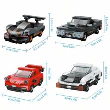 使用這些有趣的汽車搭建積木玩具,打造屬於你自己的拉回式汽車 - 彩色 - 查看 2