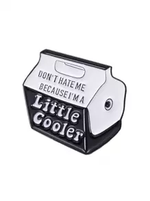 1pc Creative Black Milk Box Shaped Cartoon Brooch, Suitable For Men And Women Daily Wear - Black - View 7