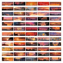 xiqixin 60入組原創日落主題ins風格文字貼紙 - 彩色 - 查看 6