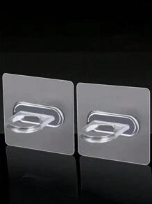 10 件多用途圓形強力黏鉤,適合水平和垂直使用、窗簾、桿、架子、廚房、浴室,無需鑽孔 - 透明 - 查看 1