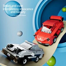 使用這些有趣的汽車搭建積木玩具,打造屬於你自己的拉回式汽車 - 彩色 - 查看 6