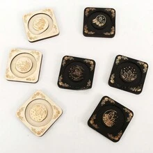 跨境木質手環托盤,美式創意家飾木製飾品,圓形手環收納盤,木製產品 - 杏色 - 查看 6