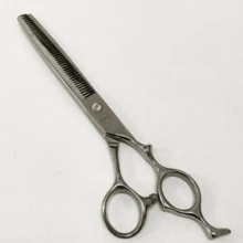 Kit 3 Tesoura de Cabelereiro Profissional Aço Inoxidável - Prata - Visão 2