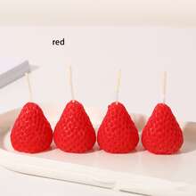 4入組創意草莓香蜡烛套裝,精美禮盒包裝,非常適合作為生日派對的小禮物或香薰療法 - 草莓 - 查看 1