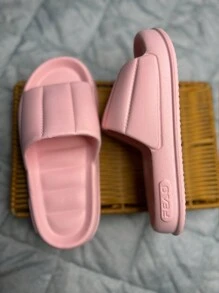 Summer Couple's Anti-Slip Soft Sole Indoor Home Slippers - Pink - View 4