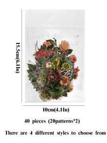 Infeel.Me 40入組/袋寵物貼紙包,山景旅程系列,創意森林和植物裝飾用於手帳 - 彩色 - 查看 8