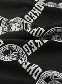 DKEG 男士奢华黑白印花透气仿丝平角内裤套装 - 彩色 - 查看 4