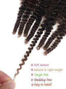 1pack 12-24 Inch Afro Curly Hair Extensions For Braiding, Curly Hair Extensions, Marley Twist Synthetic Braiding Hair, Springy Afro Twist Hair , Kinky Twist Pre Fluffed Spring Twist Synthetic Hair Extensions(T33#) - Multicolor - View 5
