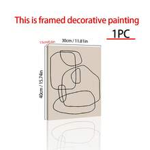 1pc Finished Bohemian Abstract Wall Framed Painting, Wall Art Poster, Living Room Decorative Painting, Modern Furniture Art, Minimalist Style, The Ideal Gift For The Living Room In The Bedroom Corridor, Wall Mounted, Can Be Hung Directly, Western Home Decor , Posters For Room, Maximalist Wall Decor , Room Decor Aesthetic, Room Decoration Stuff - Multicolor - View 3