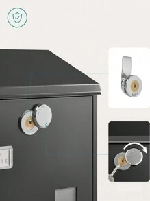 SONGMICS Mailboxes - Black - View 2