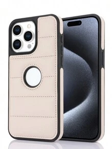 AWQUER Ốp lưng bằng da PU tương thích với iPhone 15 14 Plus 13 12 Mini 11 Pro Max 8 7 Plus SE 5G 2020 2022 Vỏ điện thoại chống sốc - Màu be - Xem 3