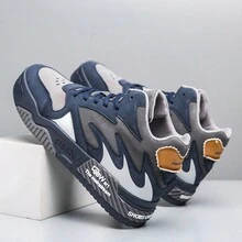 男款新款運動時尚跑鞋 - 藍色 - 查看 4