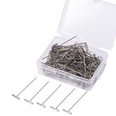 50pcs/Lot T Pins For Craft Jewelry Knitting Sewing Crafting T-Pins  For Holding Wigs Display In Canvas Head
