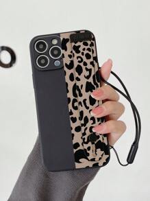 动物印花 1 件豹纹腕带手机壳带支架 + 挂绳带兼容 /兼容三星/兼容小米兼容红米机型防水防震防摔防刮 - 彩色 - 查看 4