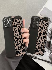 动物印花 1 件豹纹腕带手机壳带支架 + 挂绳带兼容 /兼容三星/兼容小米兼容红米机型防水防震防摔防刮 - 彩色 - 查看 5