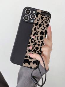 动物印花 1 件豹纹腕带手机壳带支架 + 挂绳带兼容 /兼容三星/兼容小米兼容红米机型防水防震防摔防刮 - 彩色 - 查看 1