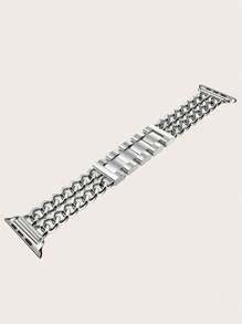 双排不锈钢珠链表带，适用于 Apple Watch Series 10/9/8/7/6/5/SE，银色 - 銀色 - 查看 4