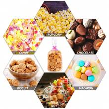 50入組20 X 30 厘米/15 X 25 厘米透明玻璃紙糖果袋,帶有50条色彩斑斓的拉結緞帶,可再封口的平整opp透明禮物包裝袋,適用於糖果、餅乾、甜點、爆米花等食品的包裝 - 透明15 x 25 cm - 查看 7