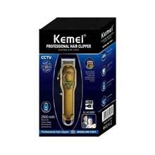 Mới Năng lượng cao Kim loại Điện lực Kéo cắt tóc KEMEI Thợ hớt tóc Chuyên nghiệp Có thể sạc lại Kéo cắt tóc - Vàng - Xem 4