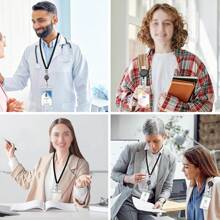 Mobile Phone Lanyard With Retractable Easy-Pull Pvc Vertical Card Holder, Waterproof & Transparent Back To School - Black - View 6